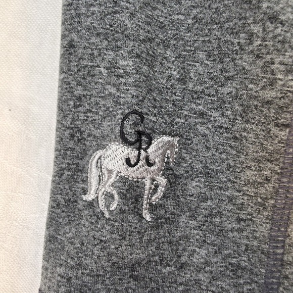 Goode Rider Womens Equestrian Quarter Zip Pullover Top Grey Small Horse Riding - Picture 2 of 9
